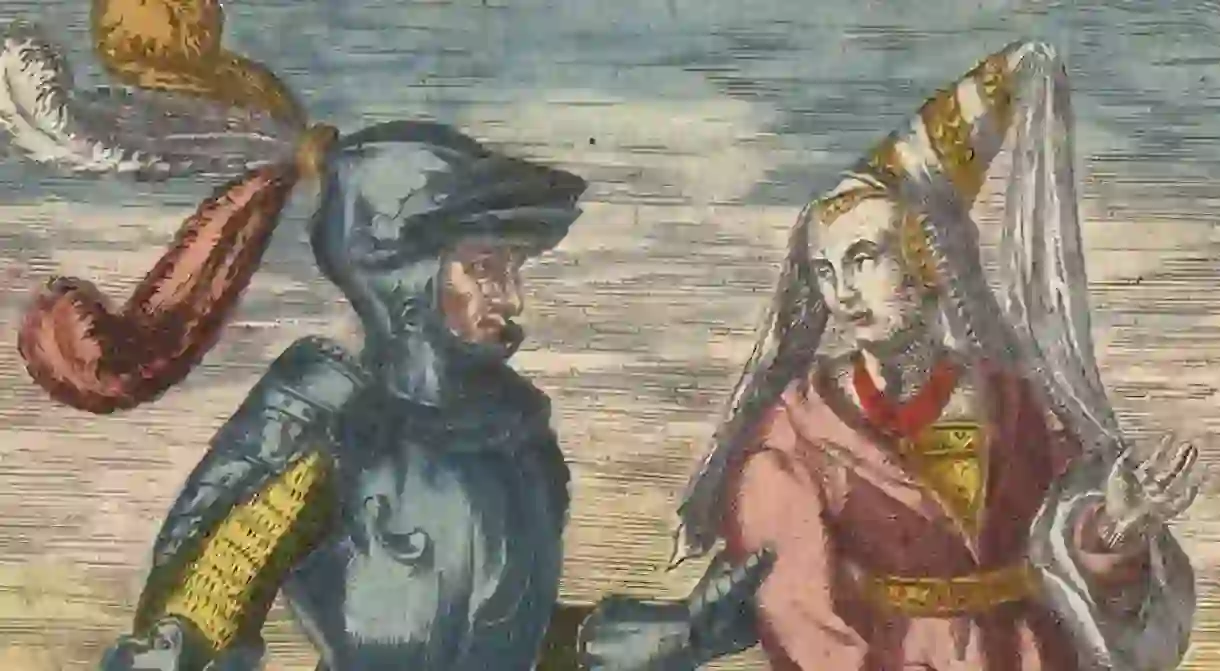 Baldwin I of Flanders and his wife Judith of France