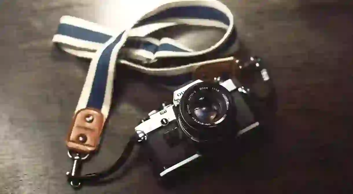 An old film camera from Olympus