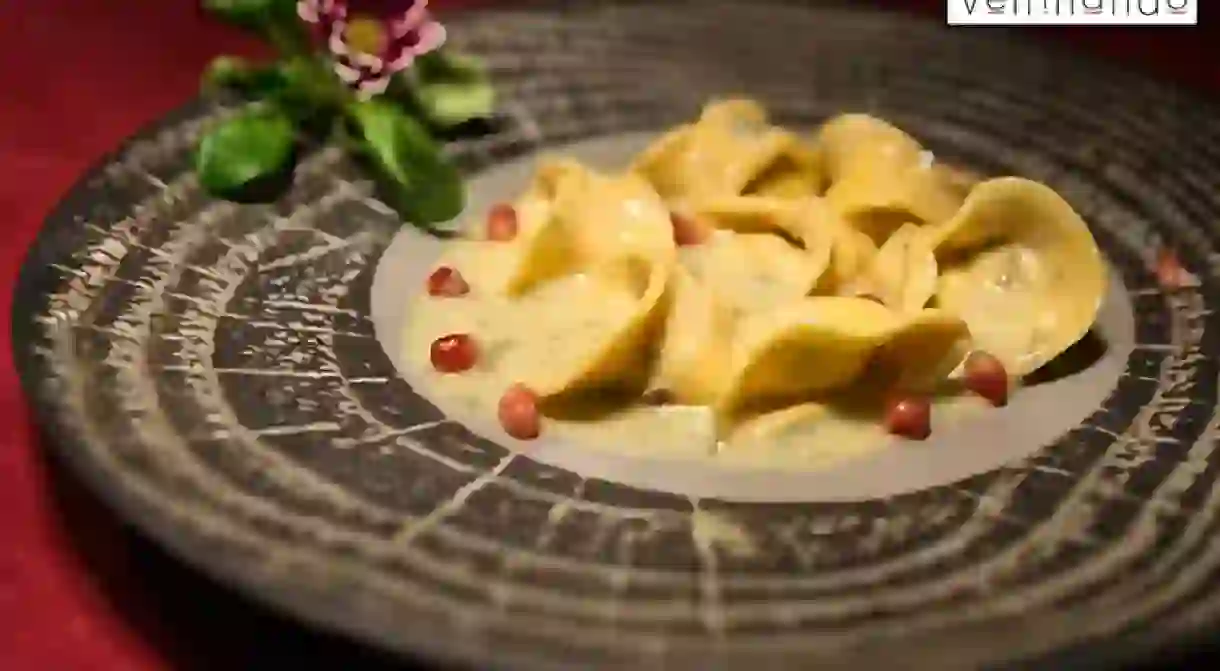 Pasta with truffle sauce at Dario e Anna