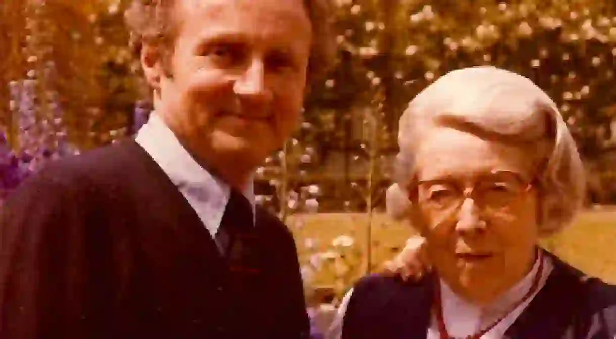 André Delvaux with essayist and novelist Suzanne Lilar in the 80s