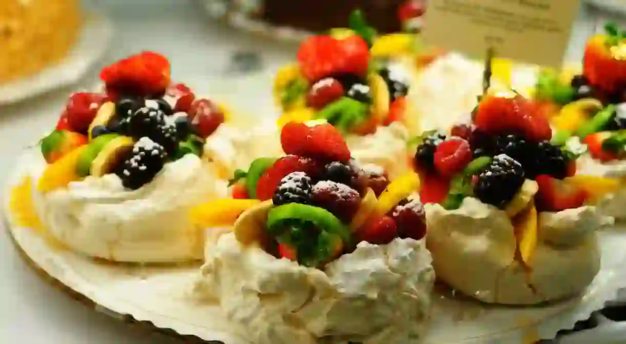 Fruit topped cakes