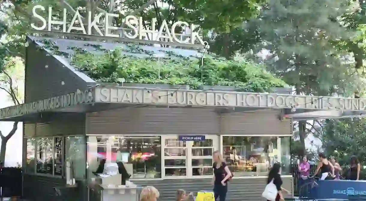 The original Shake Shack located in Madison Square Park