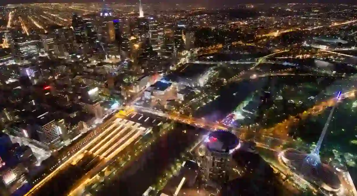 Melbourne CBD at night from Eureka Skydeck