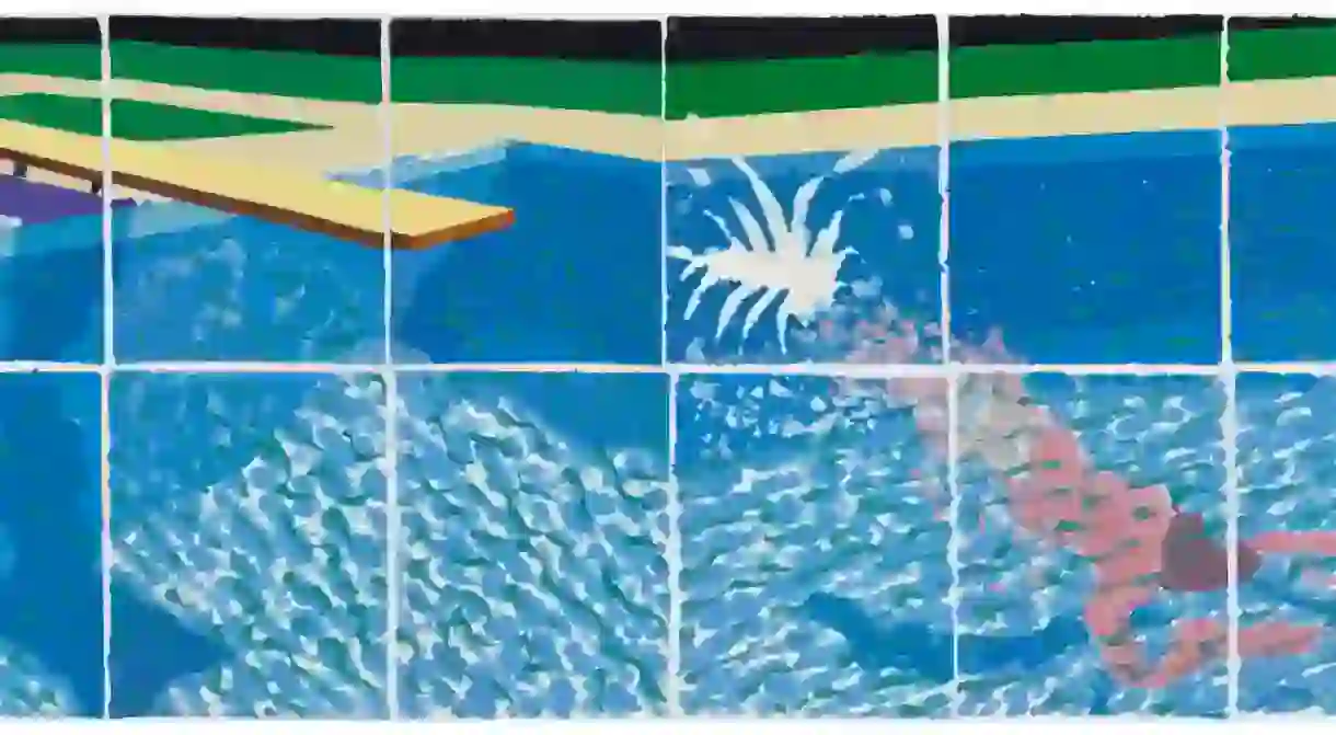 “Le Plongeur Paper Pool 18 (1978)” by David Hockney