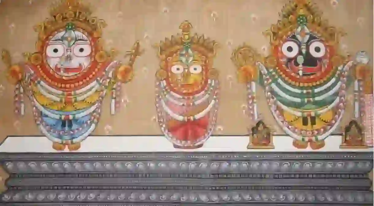 Pattachitra of the dieties of Puri Jagannath Temple