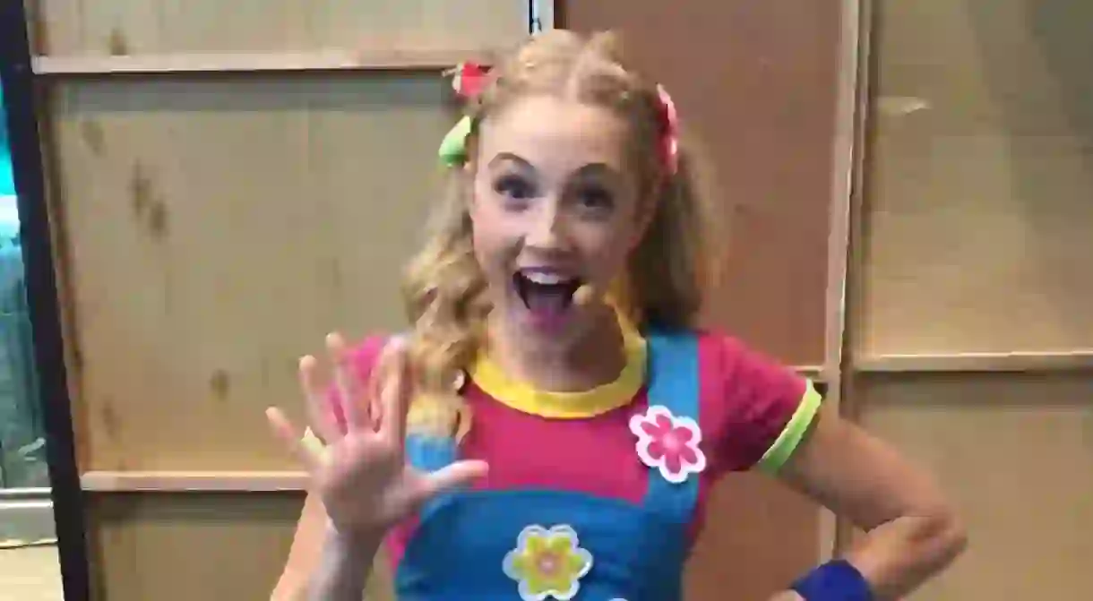 Jessica Redmayne performing for the first time as a Hi-5 member in Singapore.