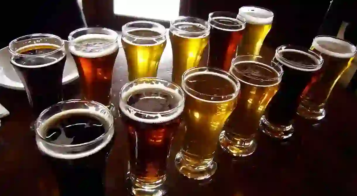 Many types of beer