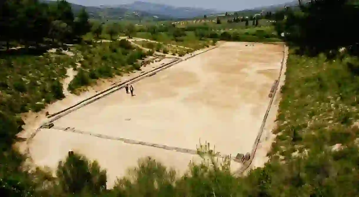 The stadion of ancient Nemea, Greece.