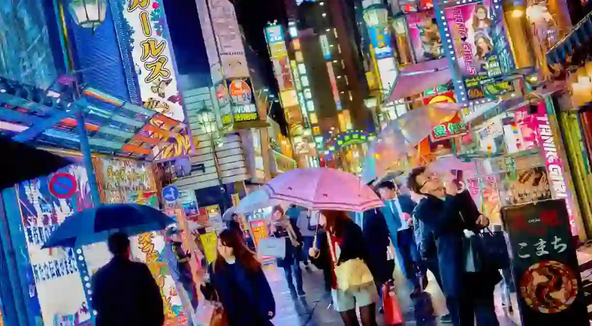 A view of Kabukicho, Japans largest red light and entertainment district where Emiri worked