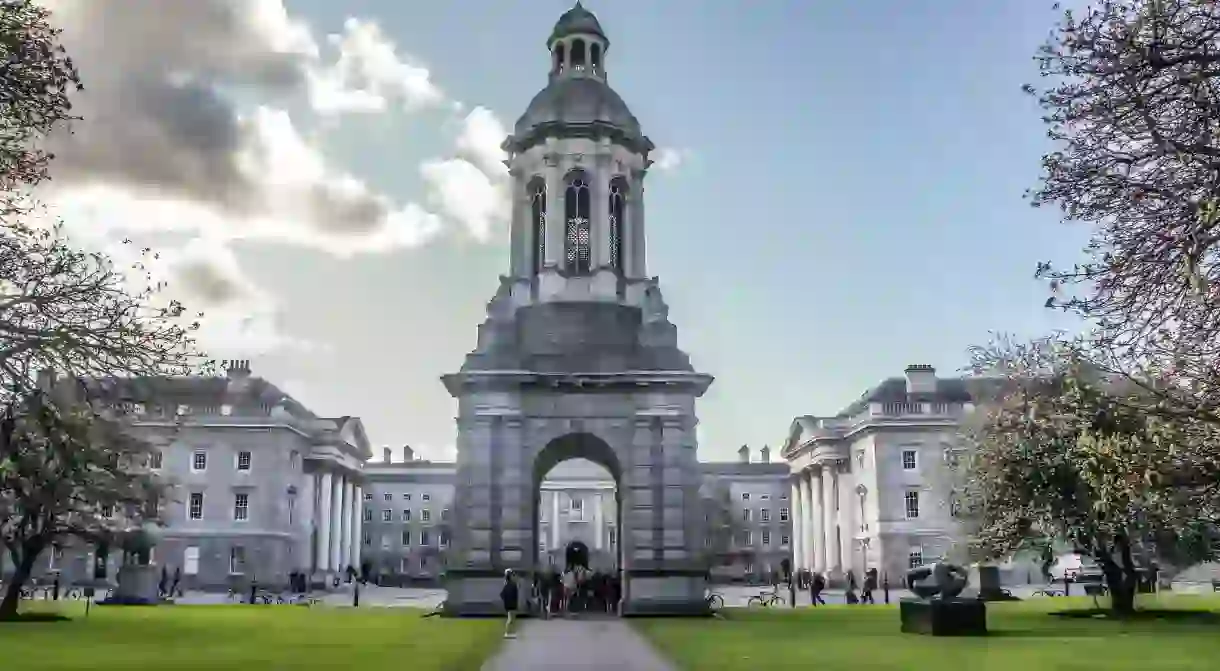 The campanile at Trinity College