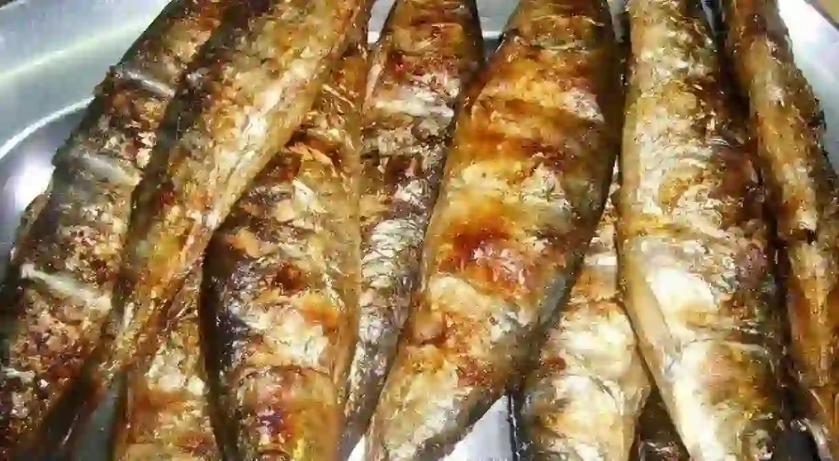 Fried sardines at Casa da Ostra