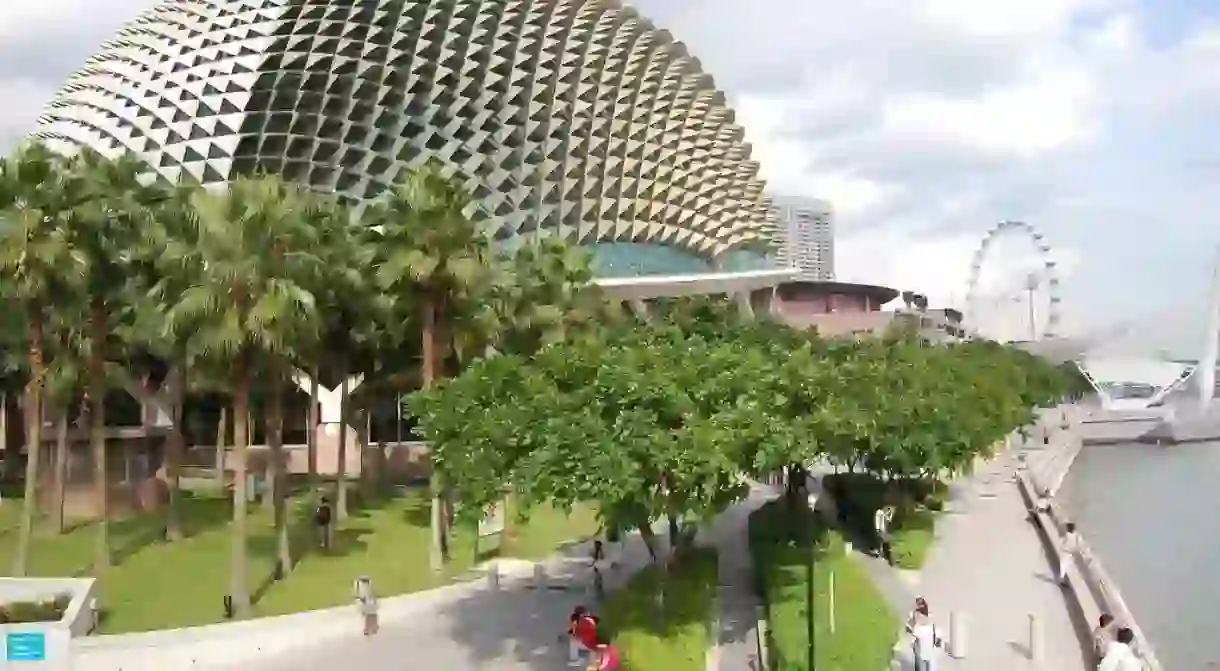 The durian-shaped Esplanade Theatres