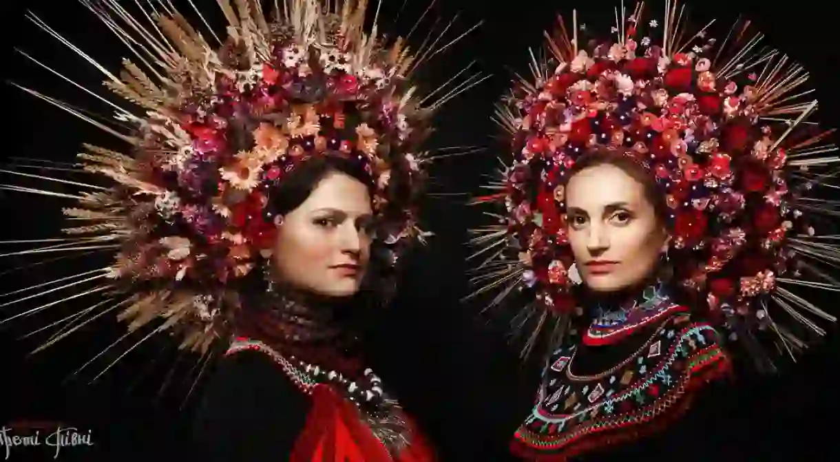 Ornate Ukrainian headdresses