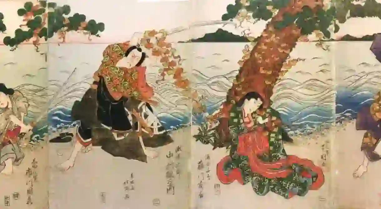 A depiction of a 1824 performance in Osaka