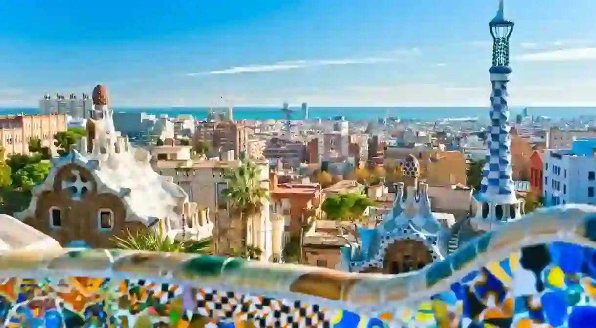 Park Guell in Barcelona, Spain