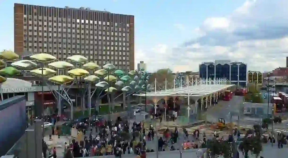 The Stratford Shoal in front of the Stratford Shopping Centre