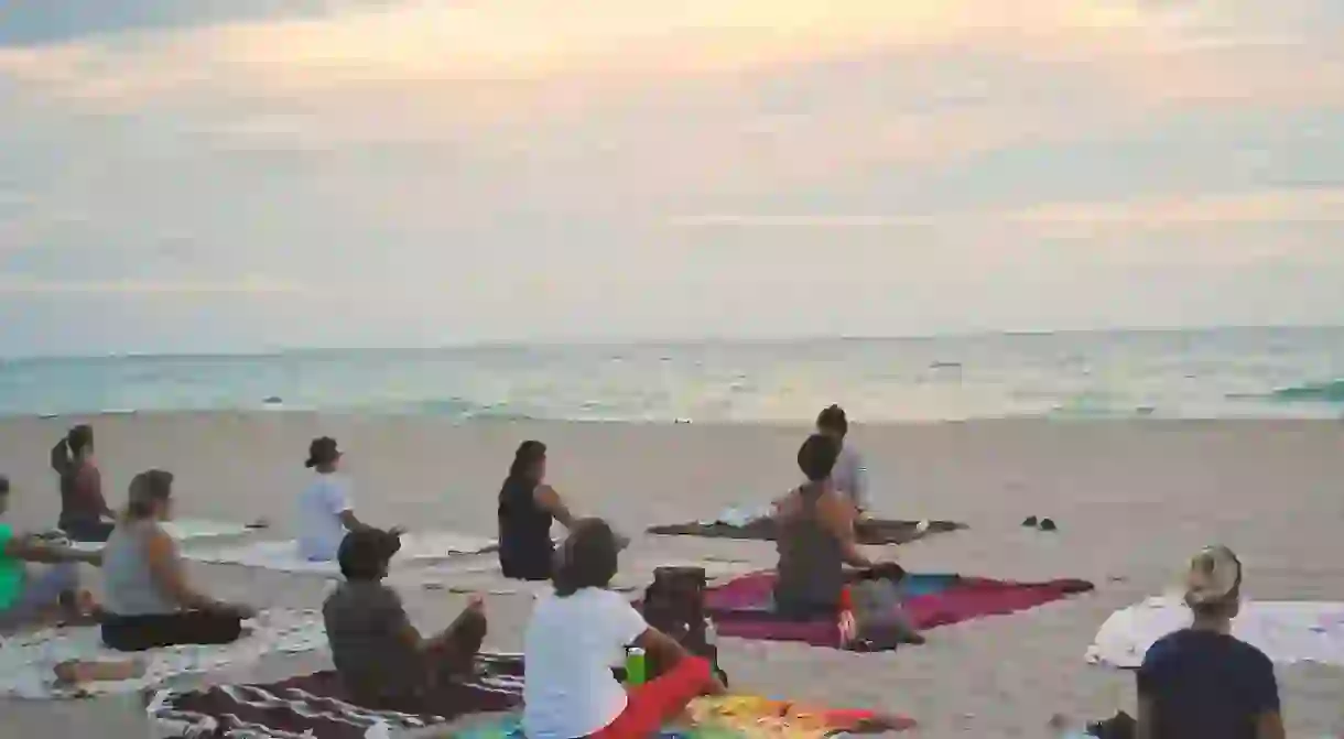 Yoga on the beach