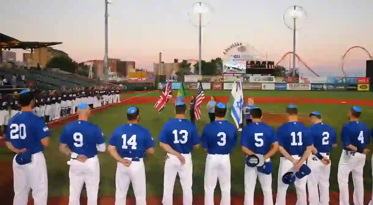 Team Israel prior to Game 2 of the 2016 World Baseball Classic Qualifier