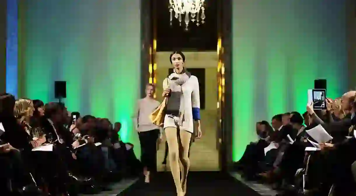 On the catwalk