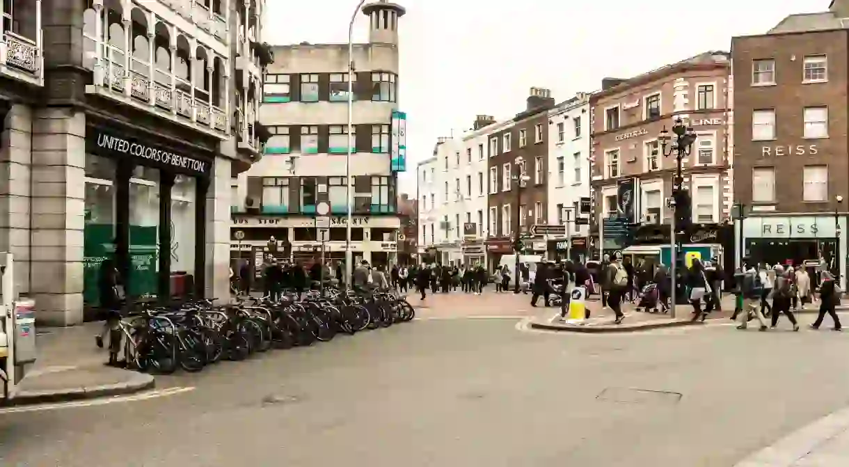 Grafton Street shopping district in Dublin