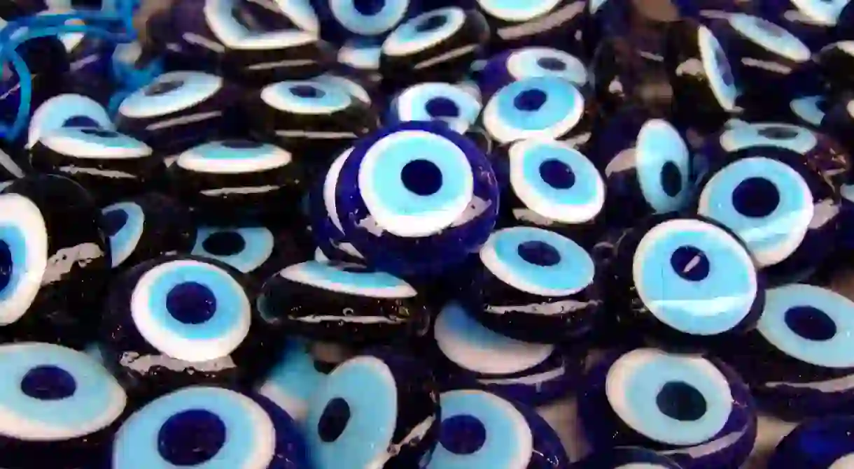 A traditional Greek souvenir: the evil eye bead