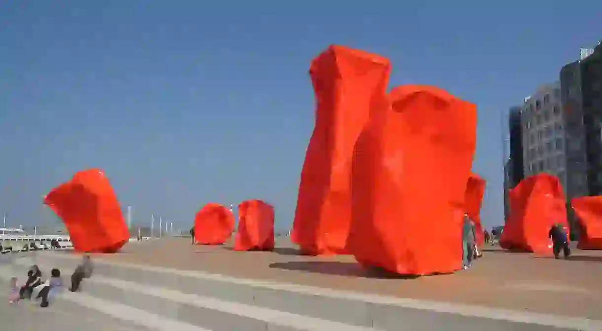 Rock Strangers is one of the conceptual art works that have found a permanent home on the coast after the Beaufort triennial