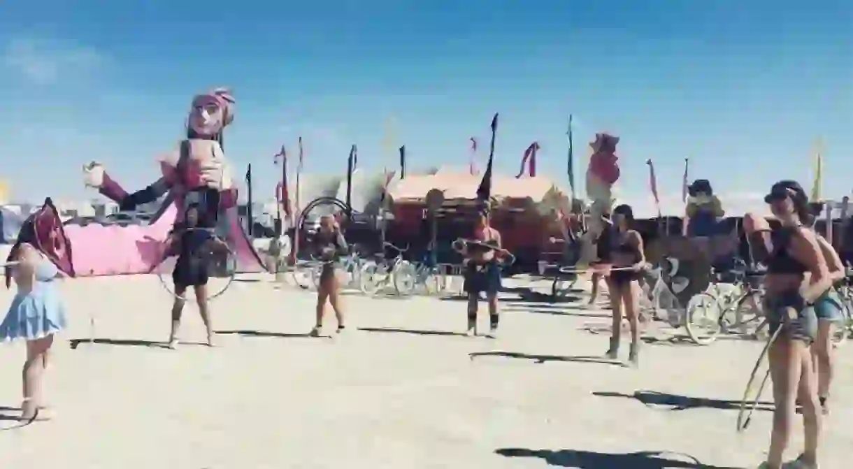 Hooping Class at Burning Man