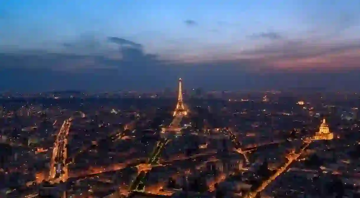 Night shot of Paris