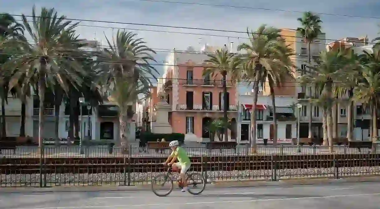 The coastal city of Badalona, Spain