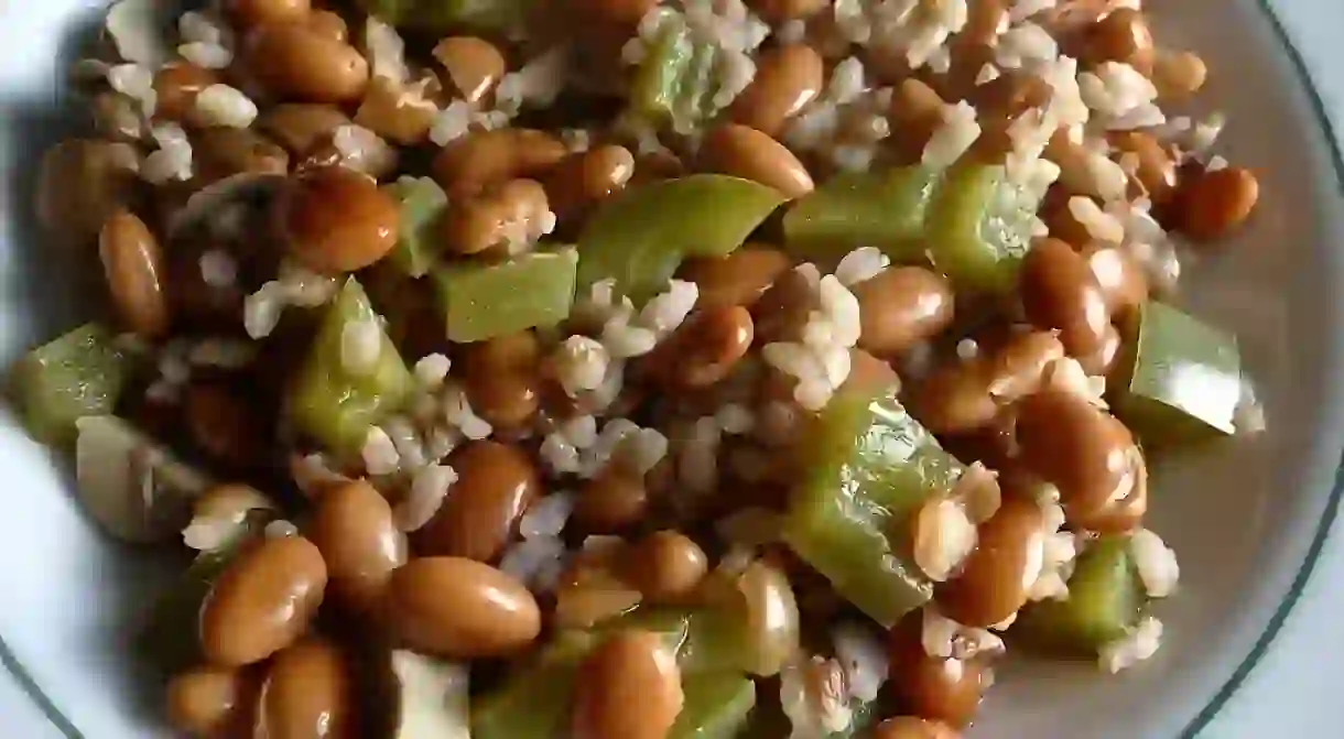 Rice and beans, a classic South American staple