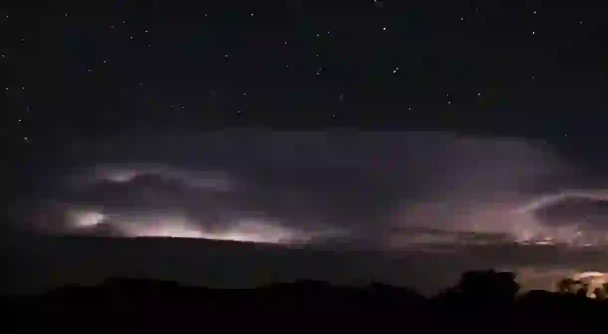 Lightning storm over Big Bend National Park