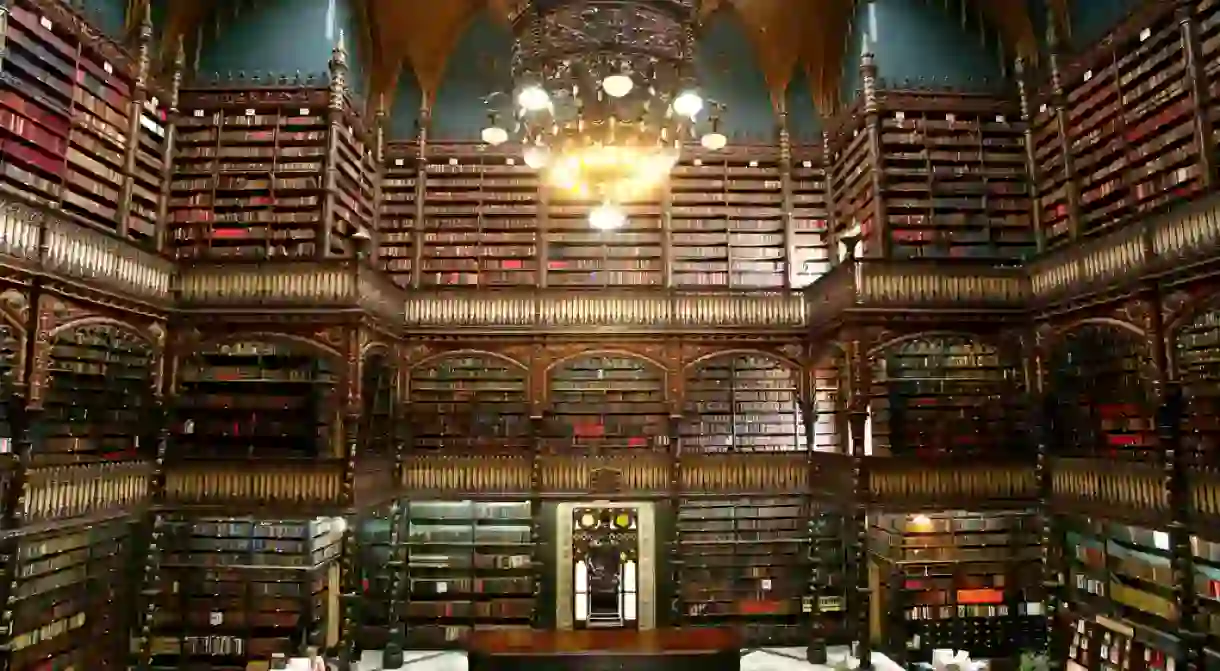 The inside of the Royal Portuguese Reading Room