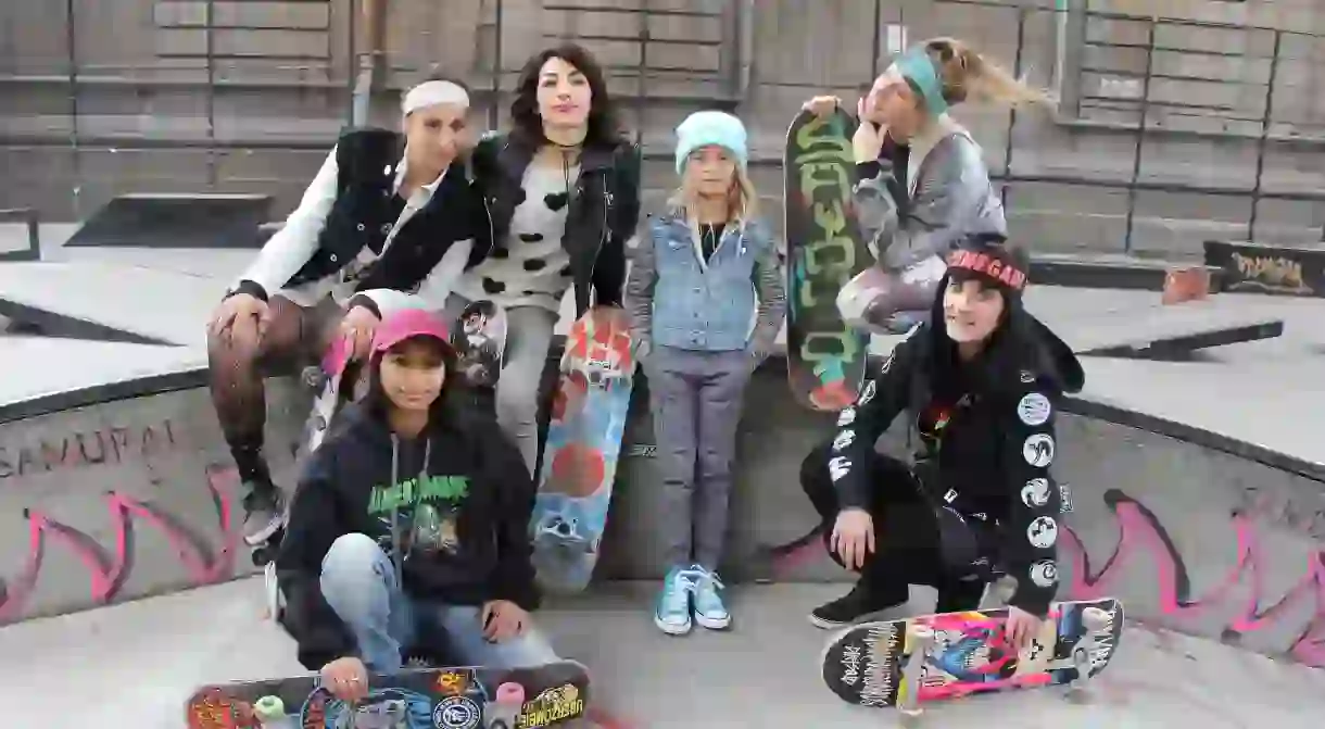 More and more girls and women are skateboarding in recent years