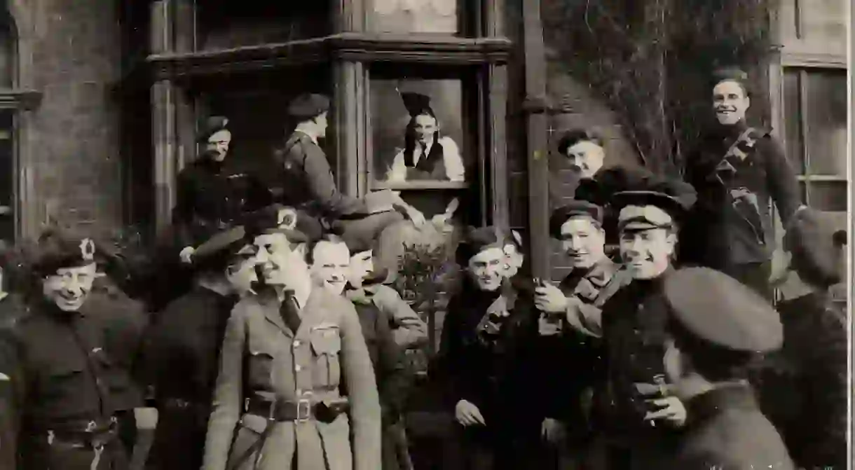 A group of Black and Tans and Auxiliaries in Dublin, April 1921