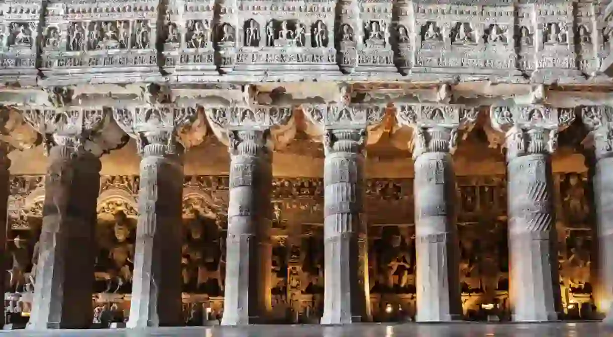 Ajanta caves near Aurangabad, Maharashtra state in India