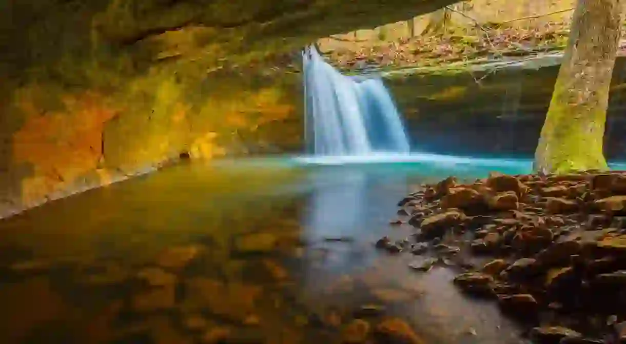 Hidden waterfall in Arkansas