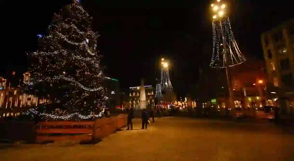 Dam Square during Christmas