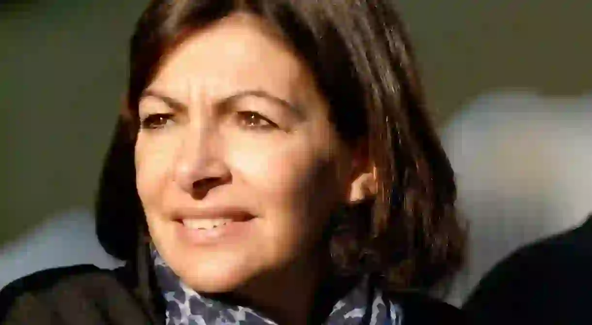 Anne Hidalgo at the 2014 Paris Marathon │