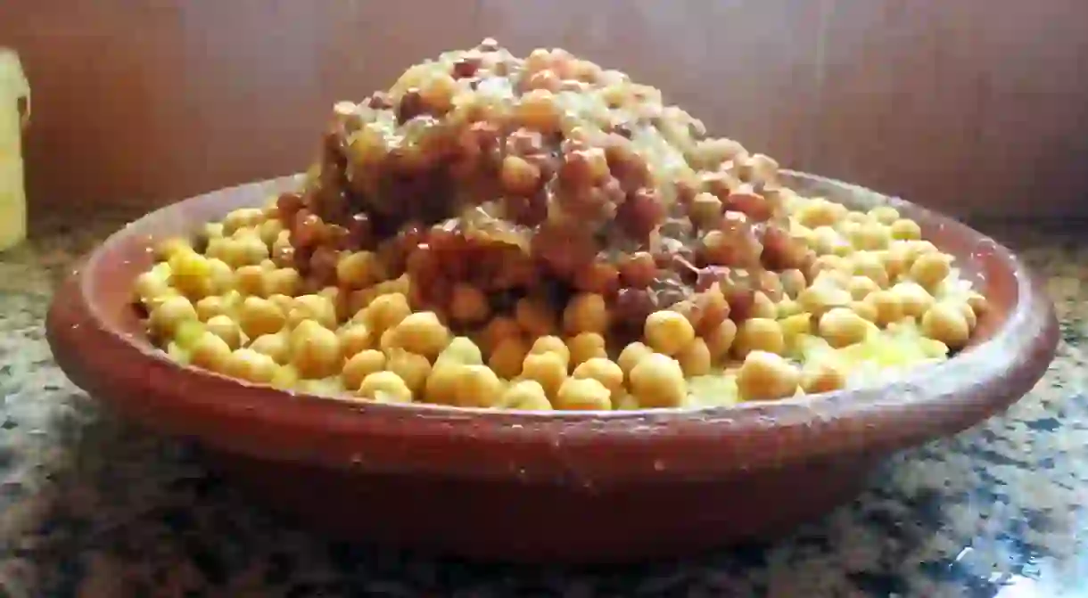 Moroccan tfaya couscous