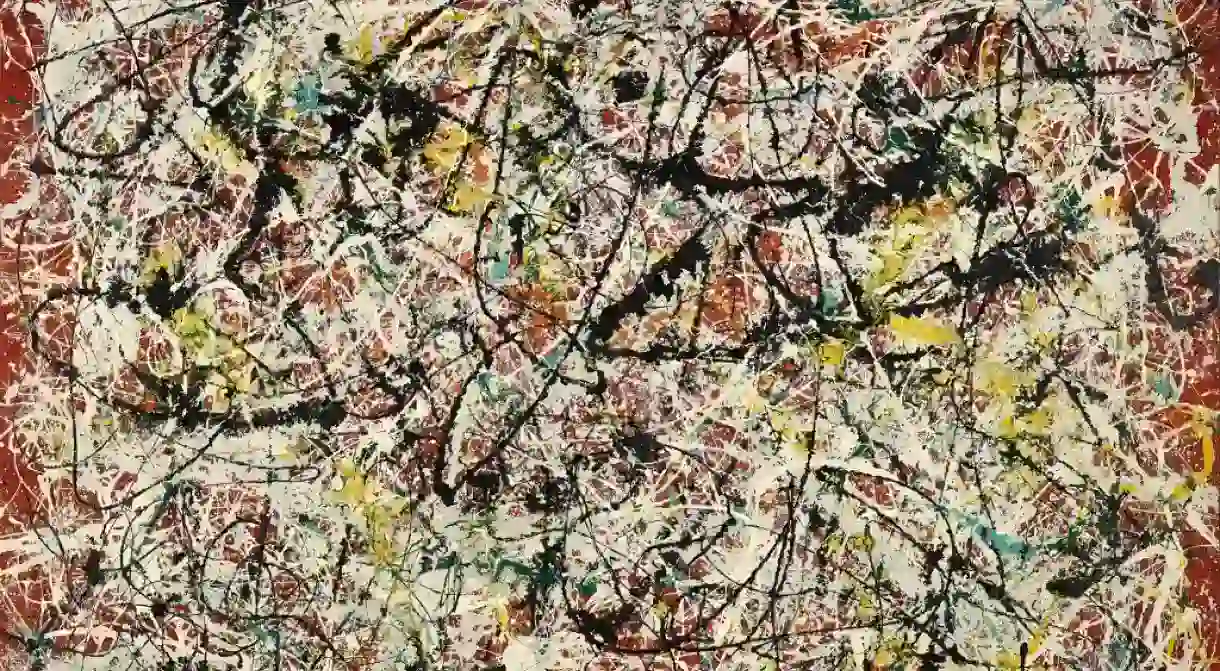 Jackson Pollock: Mural on Indian Red Ground (1950) Oil & Enamel on board, 183 x 243.5 cm