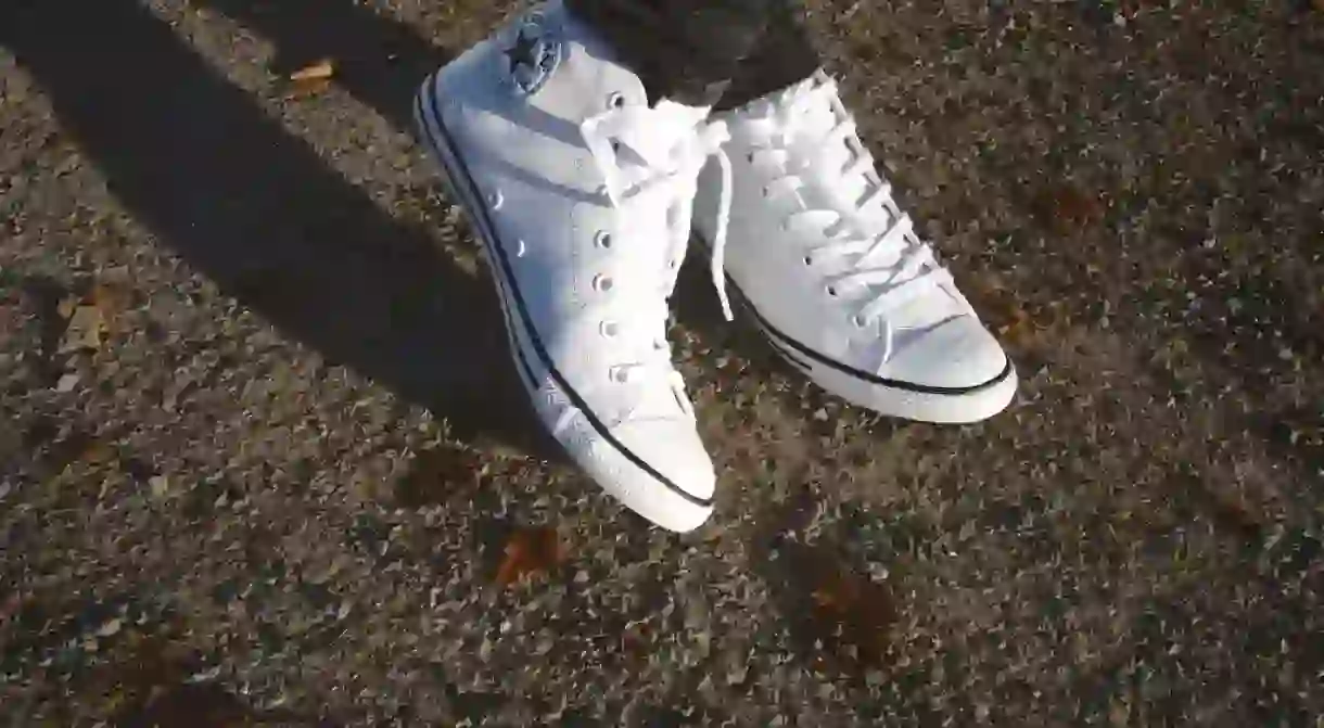 White sneakers