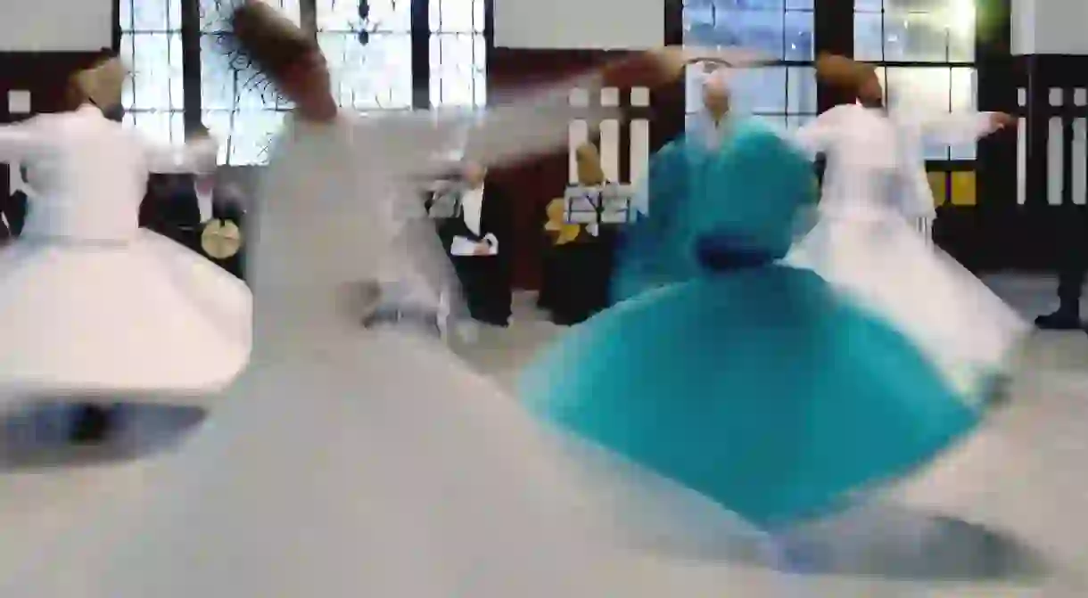 An emotionally-charged whirling dervishes performance