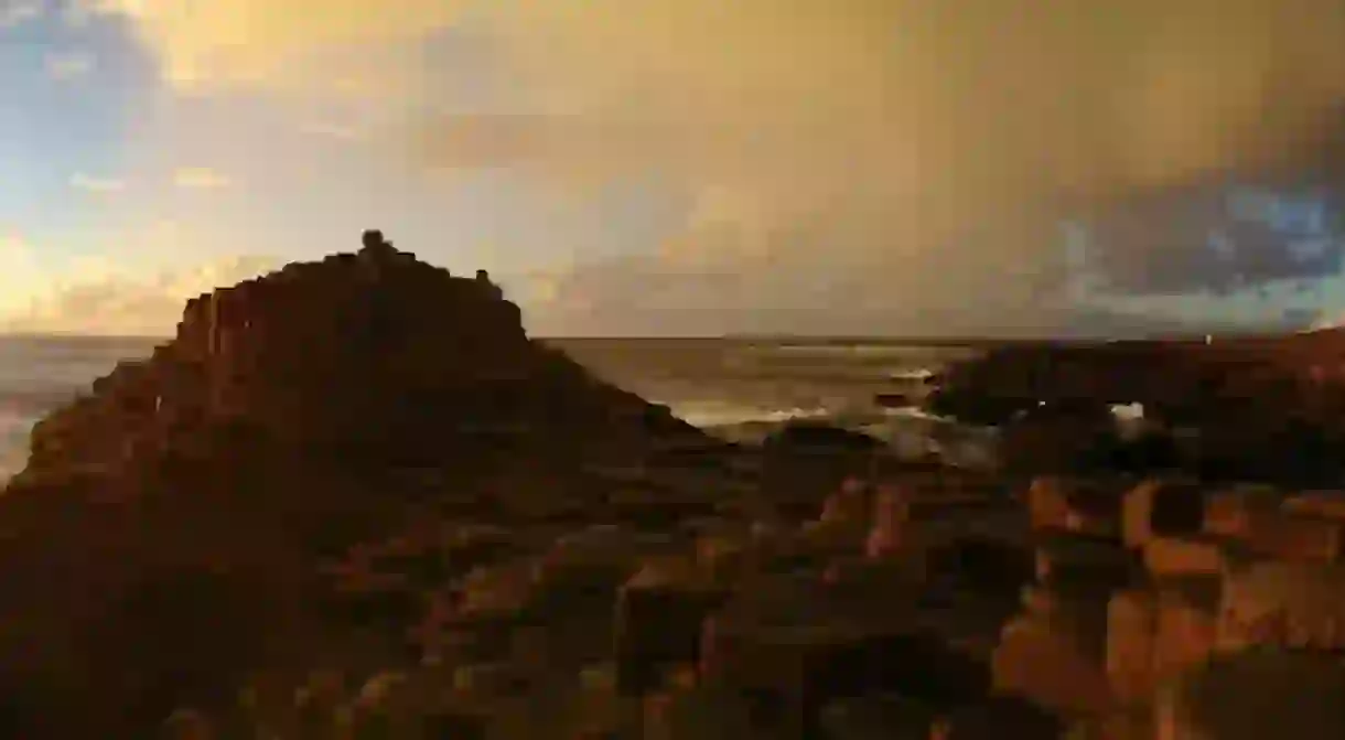 The Giants Causeway at sunset