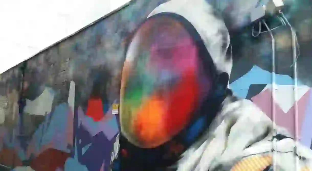 Spaceman Street Mural In Glasgow