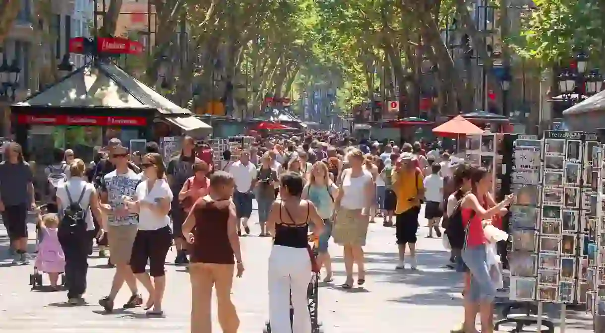 Tourists on La Rambla