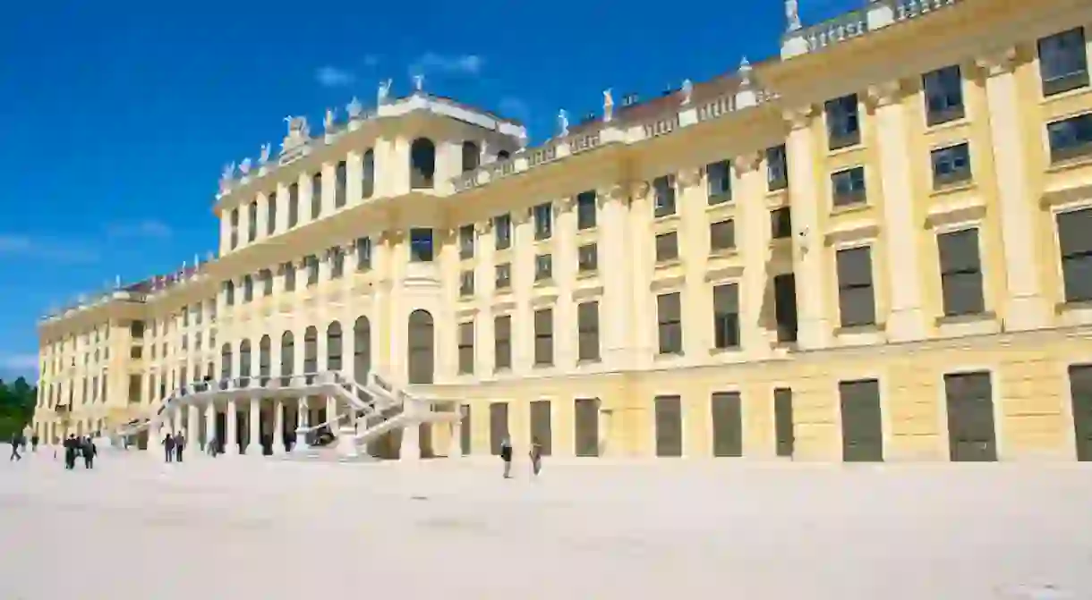 The back entrance of the palace