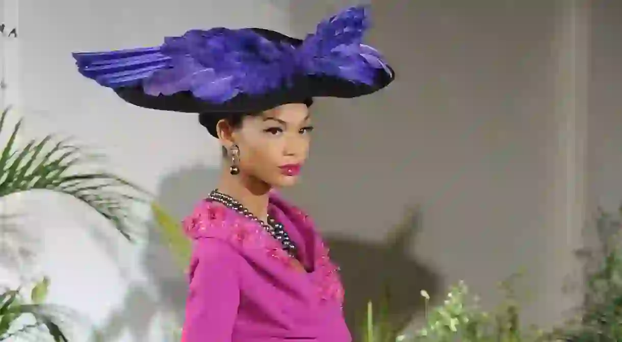 Chanel Iman wearing Dior by John Galliano in Paris A/W 2009 show │