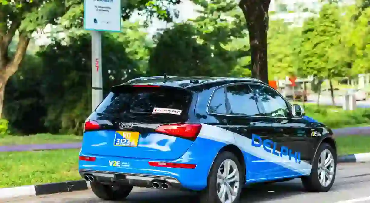 A Delphi automated vehicle being tested in Singapore.