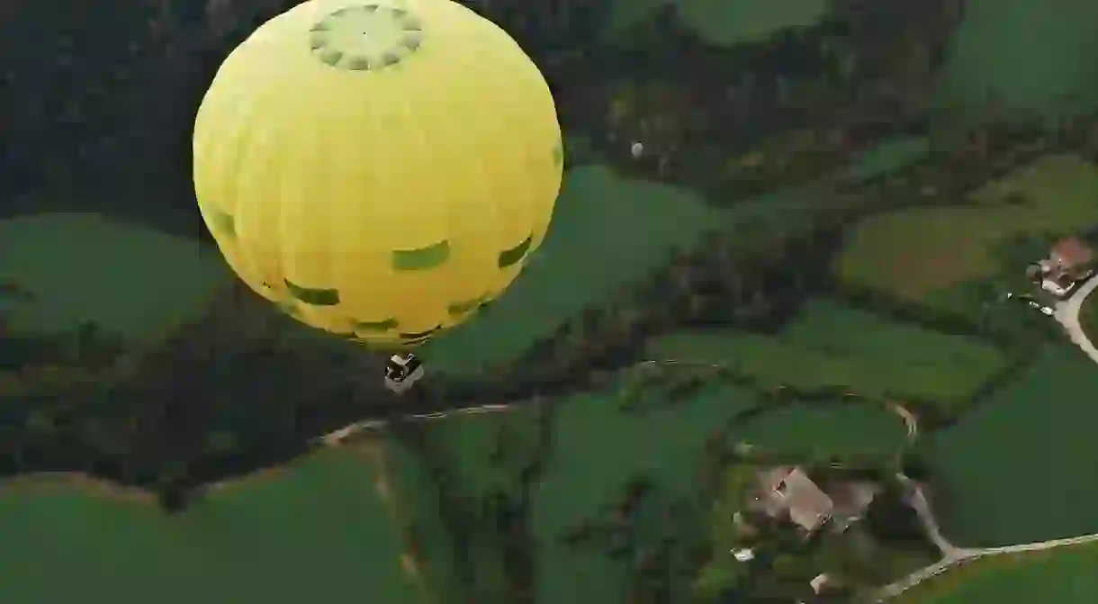 Hot air balloon in La Garrotxa, Girona