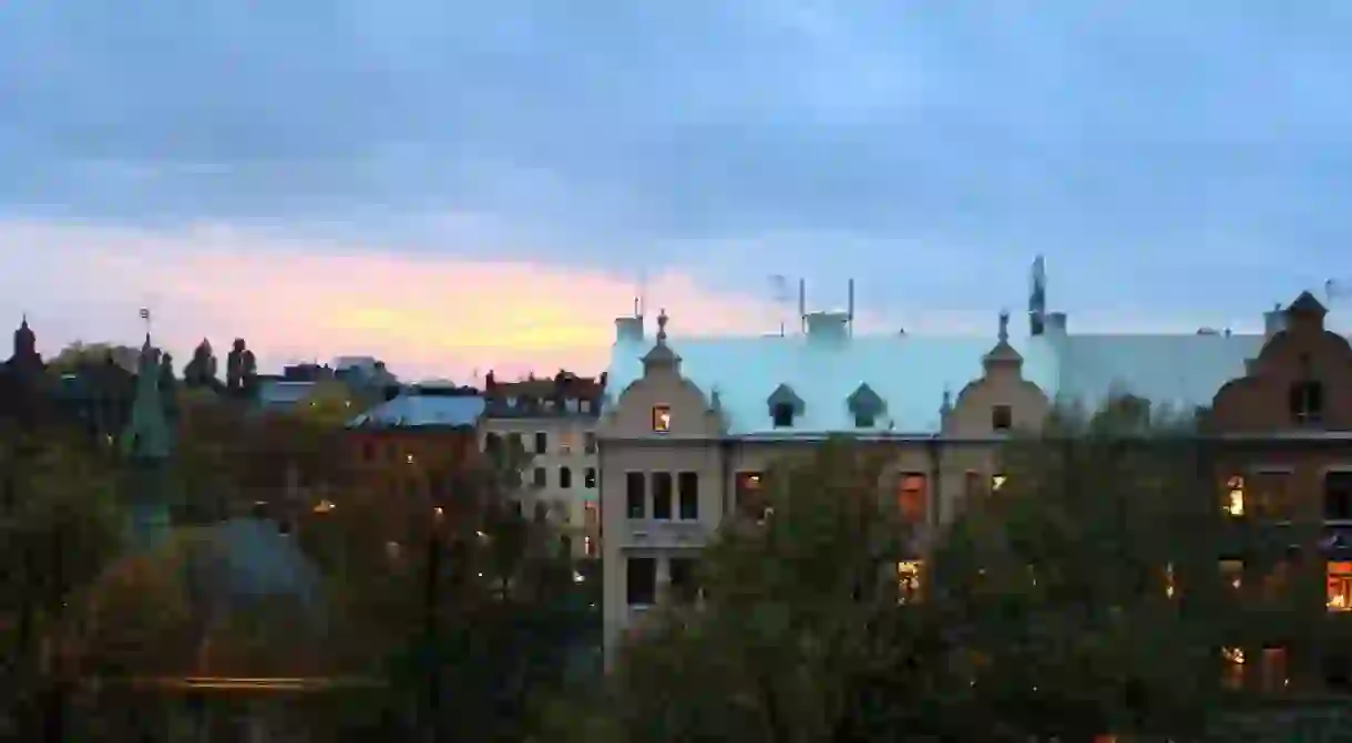 Stockholms Södermalm at dawn